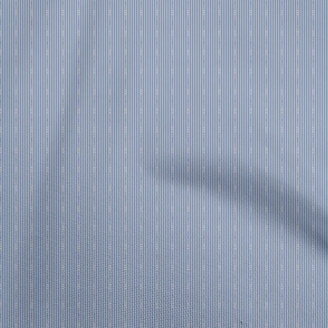oneOone Polyester Spandex Medium Blue Fabric Stripes Dress Material Fabric Print Fabric By The Yard 56 Inch Wide