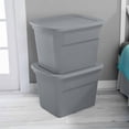 thumbnail image 4 of Sterilite 68 Liter Tote, Plastic Storage Bin with Snap-on Lid, Stackable, Gray, 4 of 5