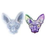 Sphynx Cat Head Silicone Resin Mold, Canadian Hairless Cat Beerus Devil DIY Hand Craft Epoxy Resin Molds