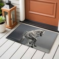 thumbnail image 4 of Abstract Funny Animal Front Door Rugs 2x3 ft Horse Sitting on The Toilet Small Rug for Entryway Non Slip Washable Bathroom Door Mat Absorbent Floor Mat for Indoor Entrance, 4 of 9