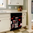 thumbnail image 3 of BLACK COLOR CASINO SUITES HEARTS PATTERNS Dishwasher Magnet Cover Decorative Sticker for Home Cabinet Kitchen 23" x26", 3 of 5