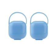 2pcs Portable Baby Pacifier Storage Case Holder Storage Box for Travel Outdoor (Blue)