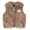 Brown, variant on oqasdz Baby Boys Girls Vest Zip Up Cute Bear Jackets Fuzzy Fall Winter Warm Clothes Newborn Outwear Long Sleeve Casual Comfort Soft Daily Wear
