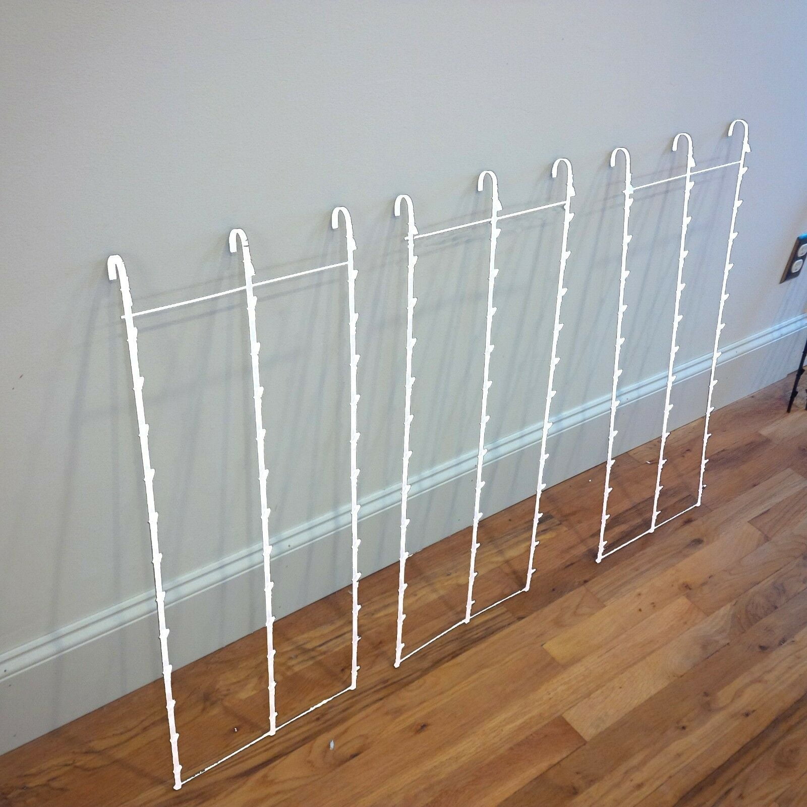 3 Strips 39 Clip Potato chip, Snack White Hanging Display Racks Count