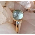 thumbnail image 3 of Green Amethyst Inspired Ring With Two Moissanite 925 Sterling Silver Engagement Rings Green Gemstone Cushion Checkerboard Cut 10mm Ring For Womens, 3 of 6