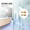 thumbnail image 3 of OUNONA 4-Pack Golden Brass Mirror Clips for Frameless Glass Clamp Mounting Brackets, Ideal for Bathroom and Home Use, 3 of 8