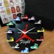 thumbnail image 3 of Reloj de pared 3D, modelo de zapato 3D, muebles para el hogar y la oficina, deportes, baloncesto de la NBA, fondo negro, patrón blanco Cisea, 3 of 4