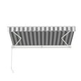 thumbnail image 2 of ALEKO 10' x 8' Grey White Stripes Manual Retractable Patio Awning Sunshade, 2 of 12