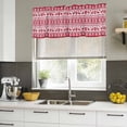 thumbnail image 4 of Christmas Red Curtain Valances for Windows, Kitchen Valance Window Treatments Panel 2 Pack, Xmas Reindeer Poinsettia Flowers Winter Rod Pocket Short Curtains for Bathroom Bedroom 54 x 18 Inch, 4 of 8