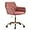 Rose, variant on KCC Velvet Office Desk Chair, Comfy Swivel Modern Leisure Armchair with Wheels, Upholstered Comfy Velvet Fabric Makeup Chair Height Adjustable for Teens Women Girls Elegant Home Office, Rose