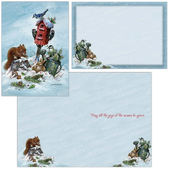 Winter Visitors- 26 Boxed Christmas Cards and Envelopes