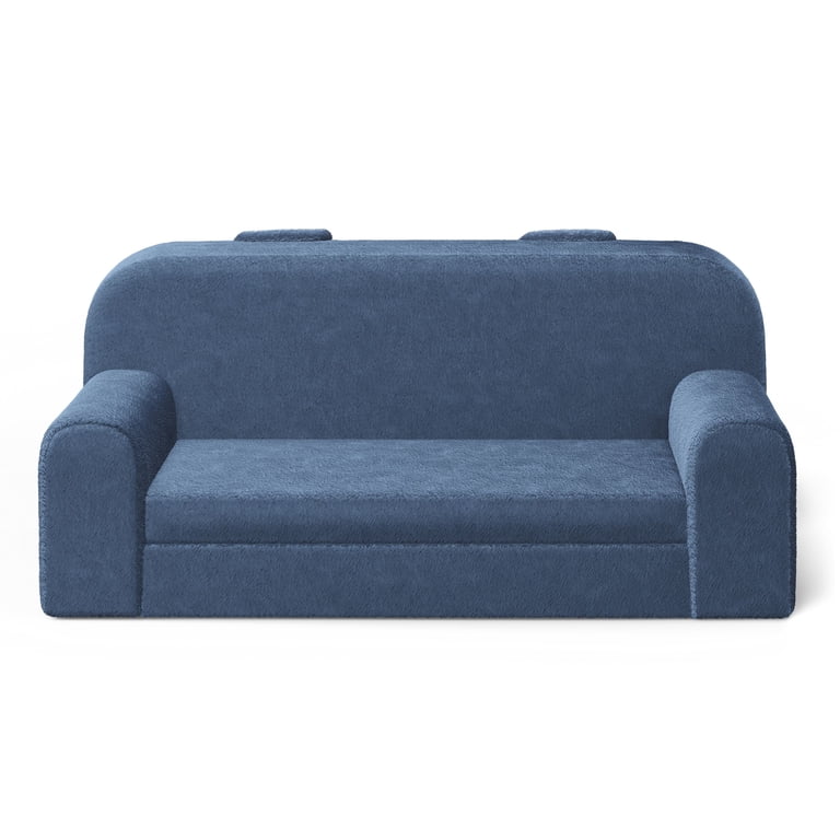 Mainstays Kids Compressed Oversized Faux Fur Couch, Blue - Walmart.com