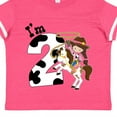 thumbnail image 4 of Inktastic I'm Two-cowgirl Riding Horse Birthday Girls Toddler T-Shirt, 4 of 5