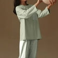thumbnail image 6 of Womens Pajama Sets Cozy Long Sleeve Cartoon Comfortable Home Outfits Sleepwear Loungewear Nightwear Nightclothes Homewear, 6 of 7