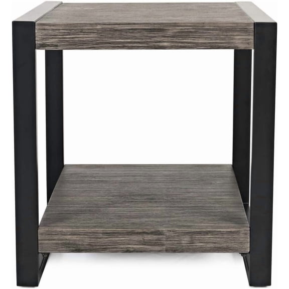 Jofran Pinnacle Modern Loft Iron and Wood End Table