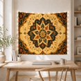 thumbnail image 5 of Intricate Symmetrical Mandala on a Warm Parchment Background, Mystical Boho for Meditation Enthusiasts, Ornate Wall Art Decor, Housewarming Gift Tapestry Wall Hanging for Bedroom and Living Room, 5 of 7