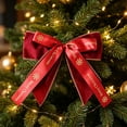 thumbnail image 5 of Dalxymotic Christmas Bow Ornament, Holiday Ribbon Decor Accent, Festive Party Styling Piece, Easy Hanging Home Decor, Christmas Bow Decoration for Tree, Wreath, Door, Mantel, 5 of 5
