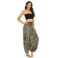 thumbnail image 3 of SWSMCLT Women's Boho Yoga Pants Soft Indian Dance Beach Pants Hippie Gym Yoga Comfy Thin Fitted Cool Ankle A00801 Small-Large, 3 of 5