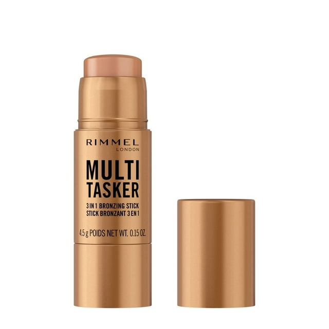 Rimmel Multi Tasker Bronzing, Sculpting & Contour Stick, All-Day Wear, Dewy Finish, Vegan-Friendly Makeup