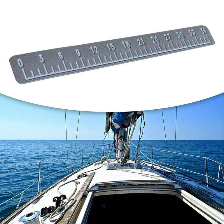 Boat Deck Fishing Ruler 39 inch High Density Fishing Measurement Sticker Tool Waterproof Easy to Clean for Fishing Yachts Accessories Light Gray White
