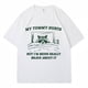 thumbnail image 4 of Camiseta My Tummy Hurts But I'm Being Brave, camisetas divertidas de moda para hombres y mujeres, camisetas de gran tamaño, ropa de calle informal de algodón con mapache Kawaii, 4 of 5