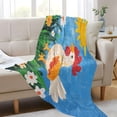 thumbnail image 6 of 70x55 Inches Glow in The Dark Blanket Cozy Throw Camping Blankets for Home and Outdoor Use Cute Rooster, 6 of 8