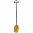 thumbnail image 5 of Access Lighting 28023-1R-BS-AMBFB 6 in. Janine 1 Light Brushed Steel Pendant Ceiling Light in Amber Firebird, 5 of 6