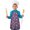Princess and Unicorn, variant on Princess and Castle Blue Pattern Teens Aprons, Adjustable Neck Strap, Toddler & Teens Aprons for Cooking & Baking, 19x23.6 Inches