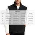 thumbnail image 3 of Men's Fleece Vest Stand Collar Sleeveless Jacket with Zip Pockets Lightweight Warm Outerwear for Hiking and Layering, 3 of 7