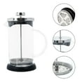 Voiceine Manual Milk Bubbler Glass Press Pot Convenient Coffee Maker