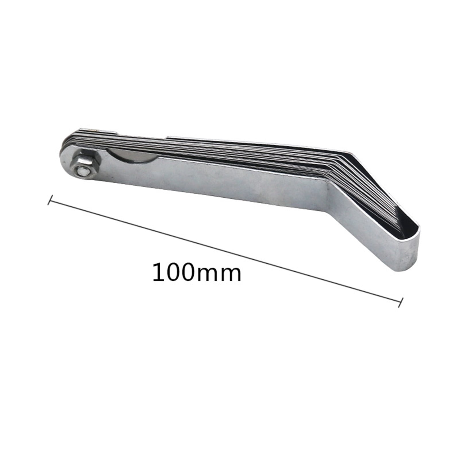 Feeler Gauge Metric 0.127-0.508mm 0.005-0.020 Inch Valve Offset Feeler Gauge High Strength 16 Blade Easy To Use ,Easy to Use