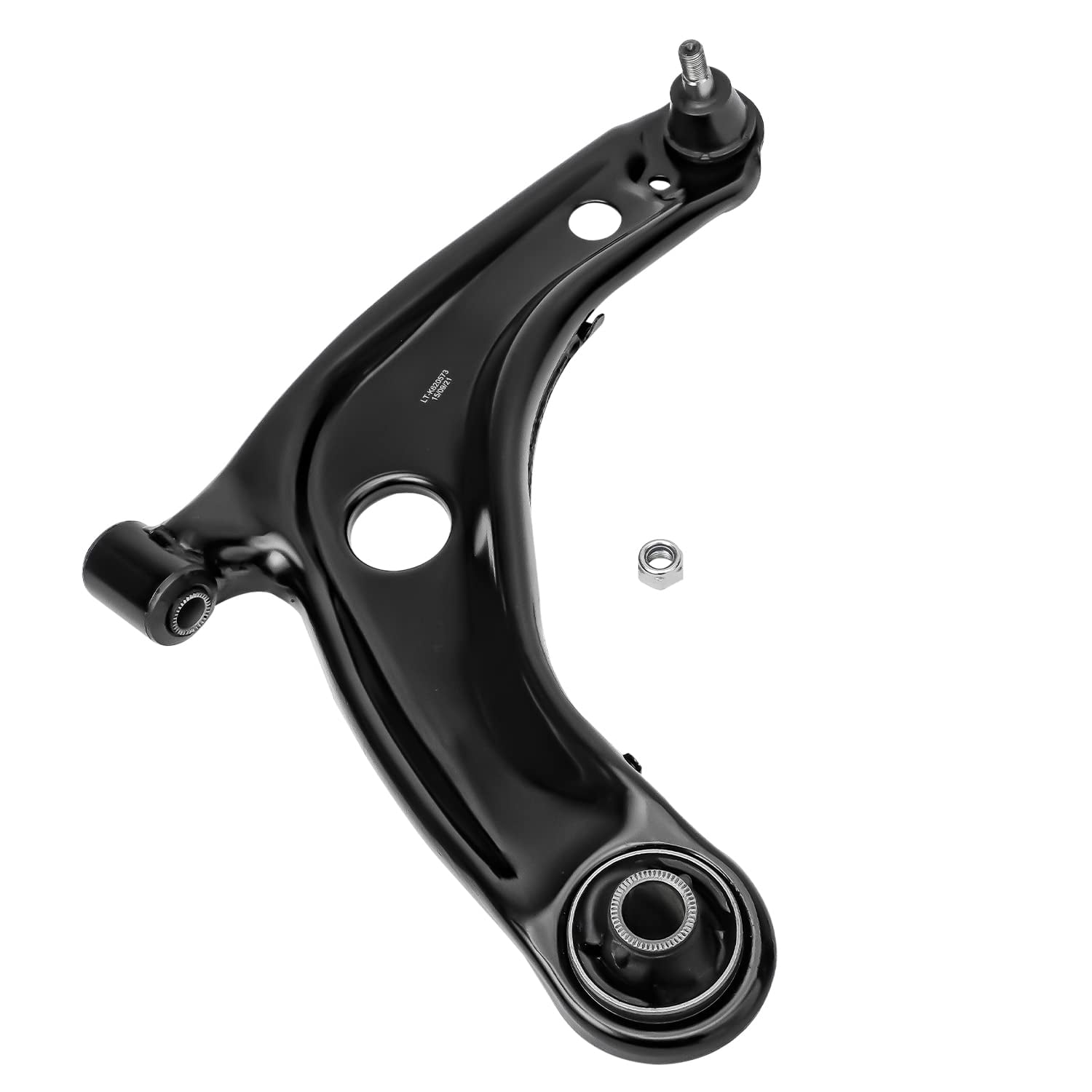 Detroit Axle - Front Right Lower Control Arm for 2006-2018 Toyota Yaris 2012-2019 Prius C 2008-2014 Scion xD, Passenger Side Lower Control Arm with Ball Joint Replacement