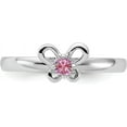 thumbnail image 4 of Sterling Silver Stackable Expressions Created Pink Sapphire Ring - Ring Size 5.0-3.0gm, 4 of 8