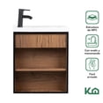 thumbnail image 3 of Gabinete Para Baño KingsHouse Mueble Lavamanos Ovalin Monomando y Repisas Fibra de Madera MFC Color Paraíso cafe Estandar, 3 of 8