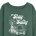 thumbnail image 3 of Instant Message - Stay Salty - Women's Lightweight French Terry Long Sleeve Shirt, 3 of 6