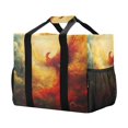 thumbnail image 2 of WOBOGO Fire Phoenix Patterns Tote Shopping Bag Reusable Heavy Duty Durable Foldable Washable 15.4×12.8×9.8in, 2 of 8