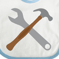 thumbnail image 4 of Inktastic Future Carpenter Tools Hammer Wrench Boys Baby Bib, 4 of 4