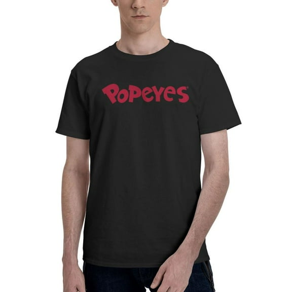 Popeyes Logo Men'S Basic Short Sleeve T-Shirt Vogue Black Small