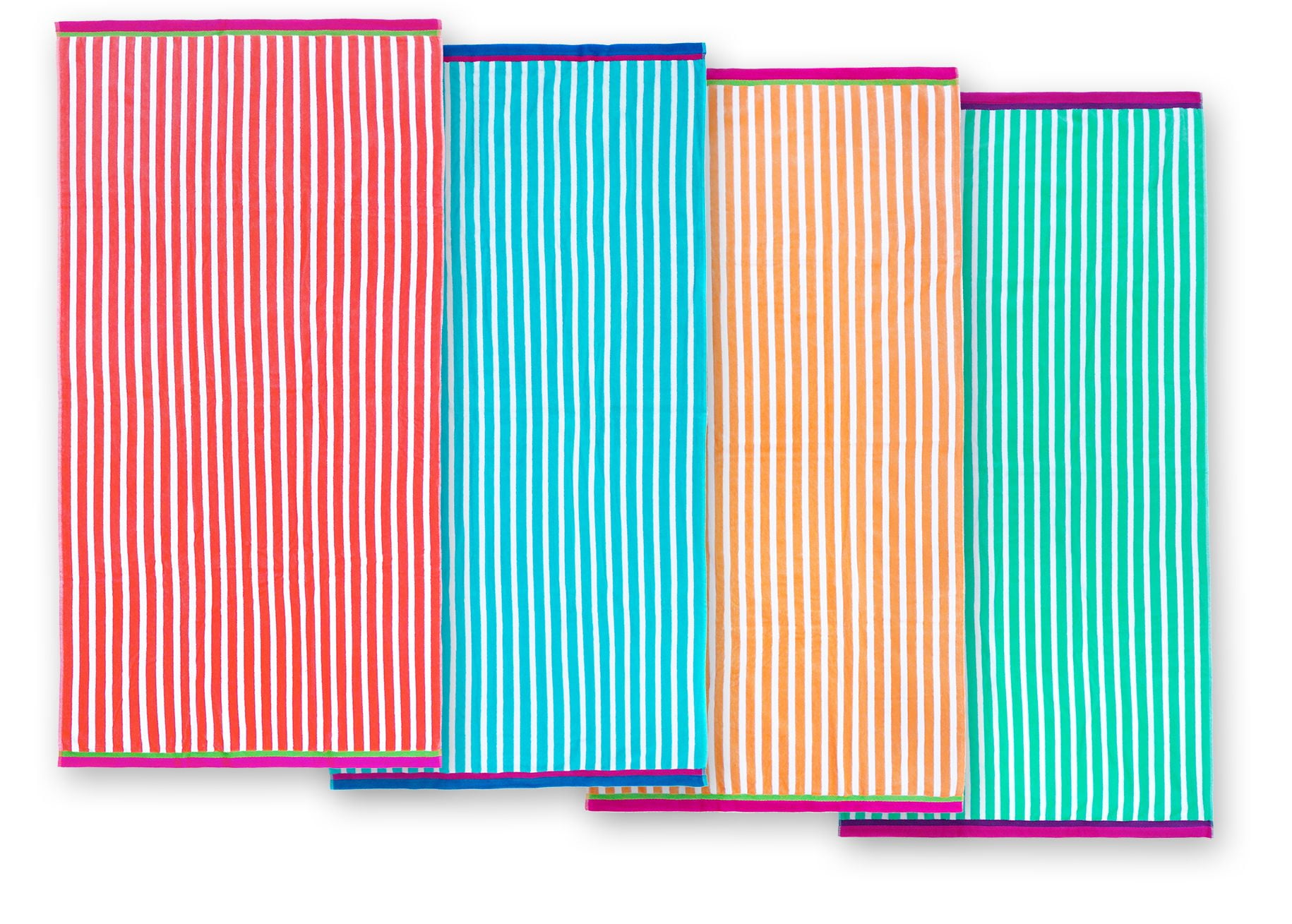 Kaufman 4 Pack Beach Towel with Racing Stripe Design Singapore | Ubuy