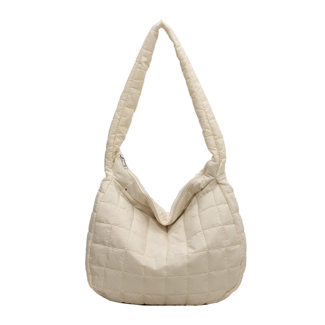Bolso de mano hinchado para mujer bolso de hombro acolchado versátil bolso de compras holgado a la moda