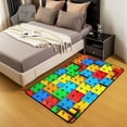 thumbnail image 3 of Erosebridal Colorful Area Rug 3x5, Building Blocks Rug , 3D Rainbow Construction Brick Carpet Funny Patchwork Geometric Rectangle Non Slip Accent Rug For Living Room, 3 of 6