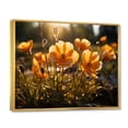 thumbnail image 2 of Designart "Yellow Buttercups landscape Sunrise III" Floral Floater Framed Canvas Print, 2 of 7