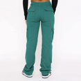 thumbnail image 4 of YDLCAFD Women's Pants Pocket Patchwork Casual Loose Mid Rise Jeans S, 4 of 9