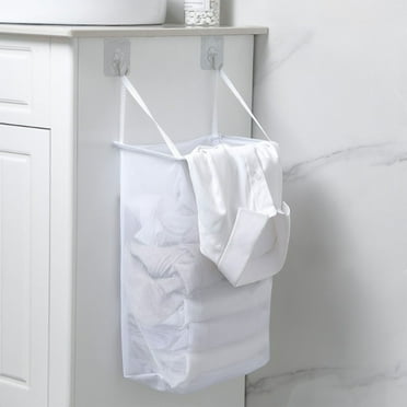 AZXY Laundry Basket Collapsible,Hanging Laundry Hamper Bag Door,Fabric Dirty Clothes Storage Basket Small,Foldable Dirty Clothes Hamper