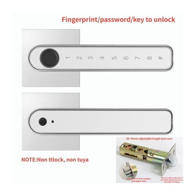 Smart Door Lock Fingerprint LocksTUYA App Control Biometric Fingerprint Password Household Handle Electric Door Locks ,More Secure