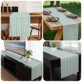 thumbnail image 6 of Blue Green Table Runner 36 Inches Long, Grid Checkered Plaid Gingham Lattice Trellis Kitchen Coffee Dining Table Decoration for Home Party Birthday Wedding Home Decor 13x36 Inches, 6 of 8