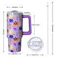 thumbnail image 2 of 30 Oz Halloween Tumbler with Handle and Straw, Skeleton Cat Travel Tumbler Insulated Cup, Spooky Halloween Gifts for Women Adults Teenagers, 2 of 5