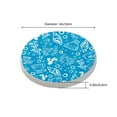 thumbnail image 3 of LNWH Non-Slip Decorative Drink Coasters, Absorbent Blue Cartoon Sea Creature Graffiti Pattern Drink Mats, 6PCS, 3 of 7