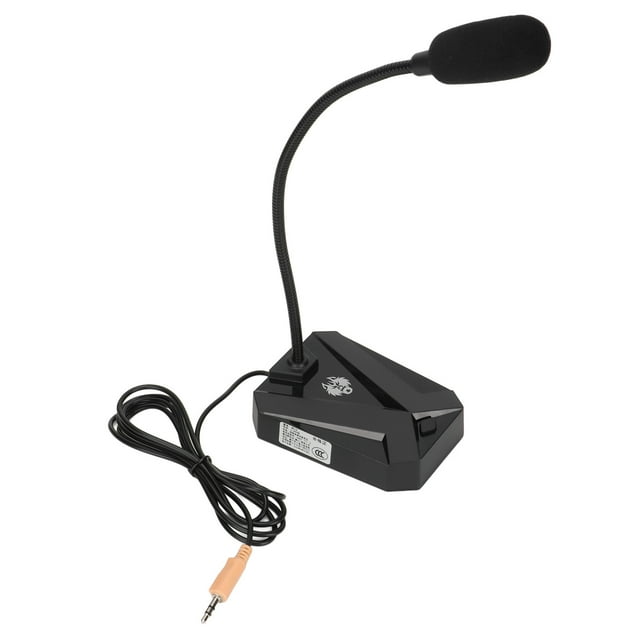 Desktop Mic, 3.5mm Noise Reduction PC Microphone for Karaoke for Conference for Gaming Head