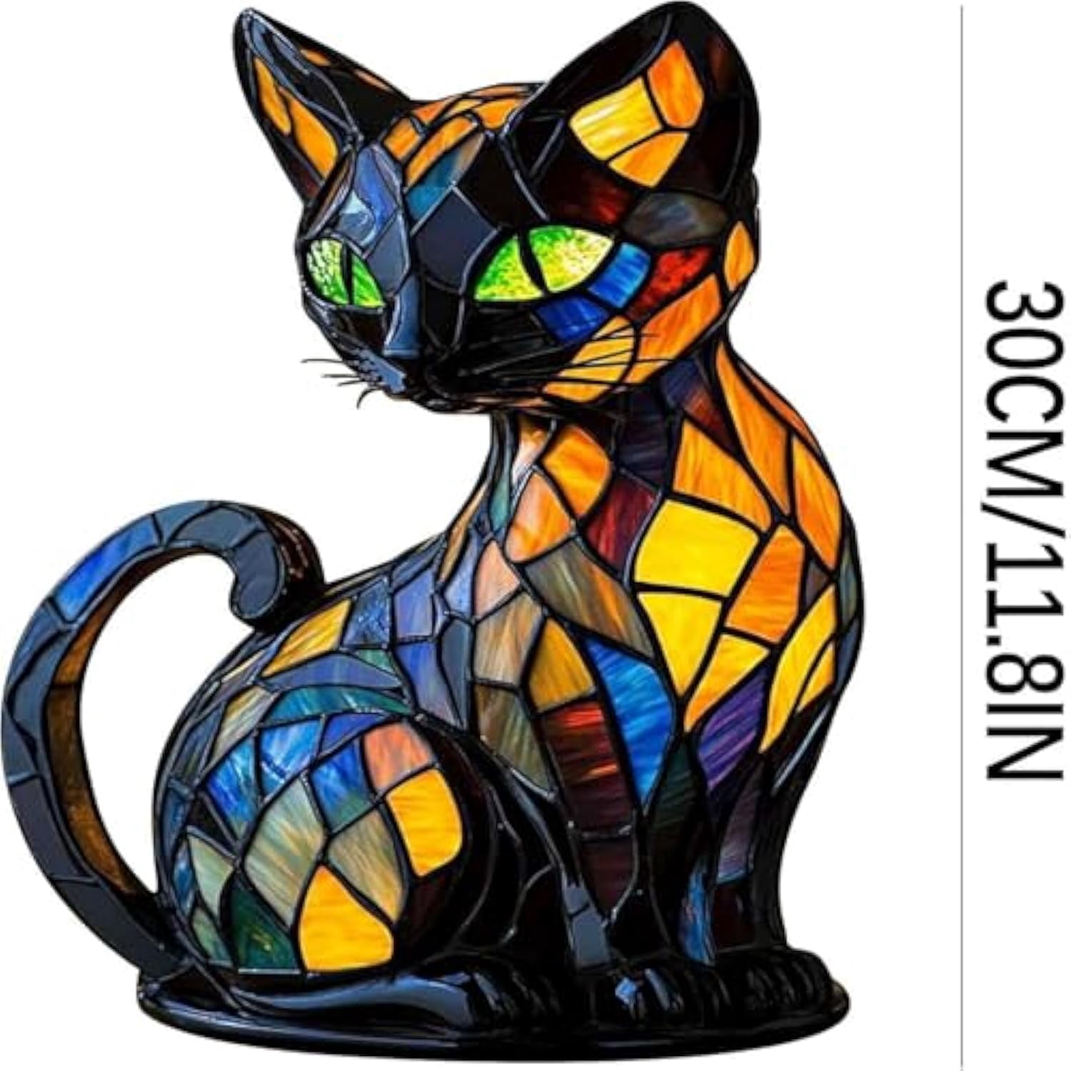 Solymall Glowkitty, Serum/Sherman Glow Kitty Dreamy Cat Night Lamp, Vueez/Libiyi/Sherum/Vianys/Pubyfun/Migilife/Solymall Stained Glowkitty Glass Cat Lamp for Cats Lovers (A2)